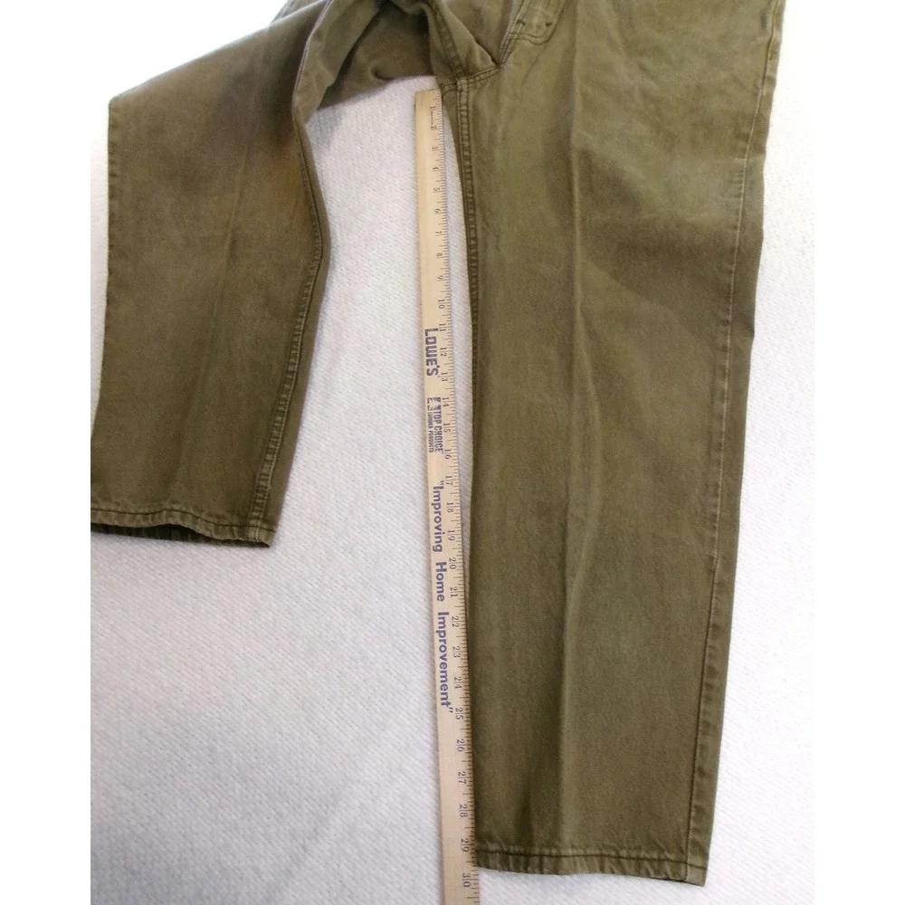 Vintage Levi's 550 Men 34x30 Olive Green Denim Relaxed Fit Tapered Leg Jeans
